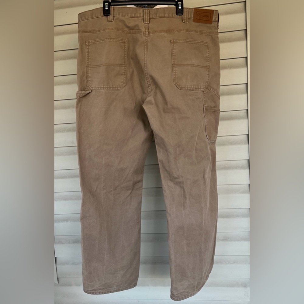 C.E. Schmidt Workwear 42x33-measured Tan/Brown Canvas Utility Relaxed Fit Pants
